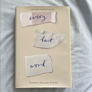 Hard cover “Every last word” book by Tamara Ireland Stone